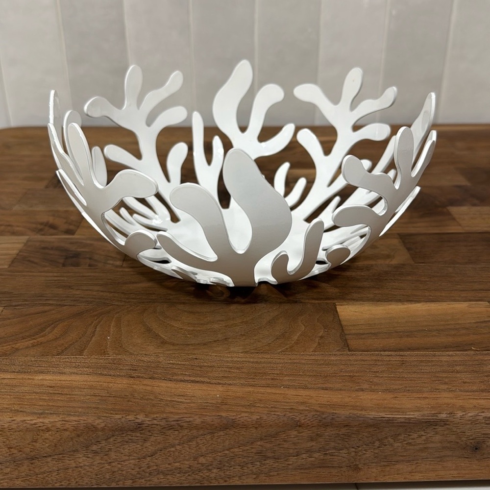 Alessi White Mediterrano Fruit Holder Designed by Emma Silvestris 2005